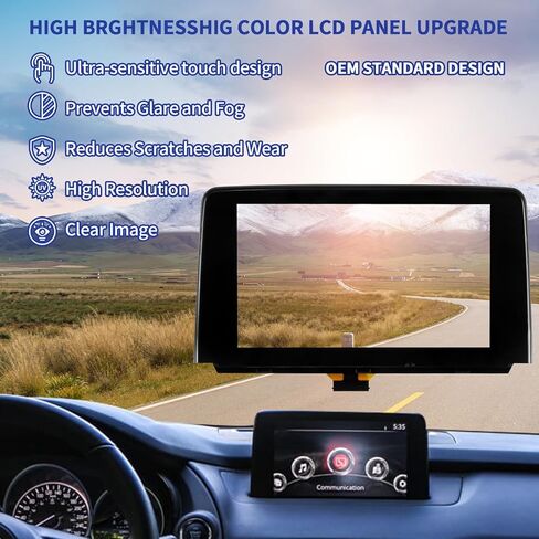 استبدال محول رقمي لشاشة اللمس 8 بوصات لسيارة Mazda CX-9 CX9 Sport Grand Touring GS GT Radio Screen 2016 2017 2018 2019، شاشة لمس تناسب TK49-611J0 TK49-611JA TK49-611JB نظام ملاحة OEM in Kuwait