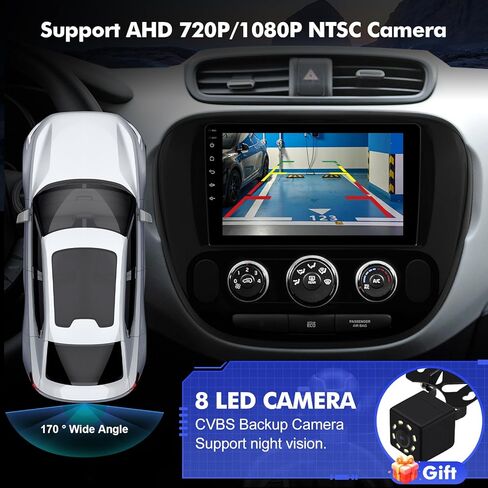 راديو سيارة Android 14 لسيارة 2+32G Kia Soul 2014-2019 9 بوصة 1280 * 720 شاشة لمس ستيريو للسيارة مع Carplay Android Auto Backup Camera Mirror Link GPS Navigation WiFi 6 Bluetooth 5.4 FM SWC in Kuwait