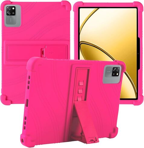 حافظة أجهزة لوحية Blackview Tab 60 pro مقاس 10 بوصة، حامل من السيليكون الناعم BOVUGAC قابل للتعديل مضاد للصدمات مناسب للأطفال لأجهزة Blackview Tab 60 pro (Rosered) in Kuwait