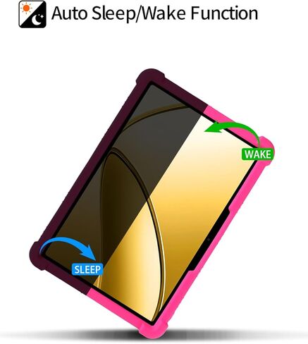 حافظة أجهزة لوحية Blackview Tab 60 pro مقاس 10 بوصة، حامل من السيليكون الناعم BOVUGAC قابل للتعديل مضاد للصدمات مناسب للأطفال لأجهزة Blackview Tab 60 pro (Rosered) in Kuwait