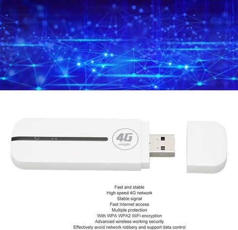 4G USB WiFi Modem, Plug and Play High Speed Mini Pocket USB WiFi Router with WPA WPA2 WiFi Encryption, for Car Outdoor Travel Laptop Tablet Smartphone in Saudi Arabia