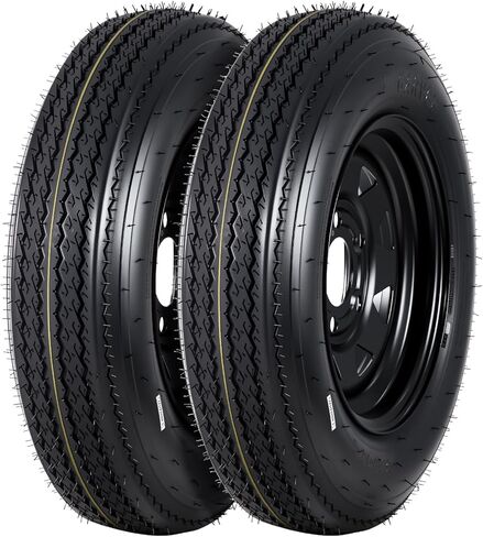 إطار مقطورة 2 حزمة على الحافة 5.30-12 530-12 5.30x12 5 إطارات مقطورة العروة و 12 بوصة نطاق تحميل C 6PR أسود in Kuwait