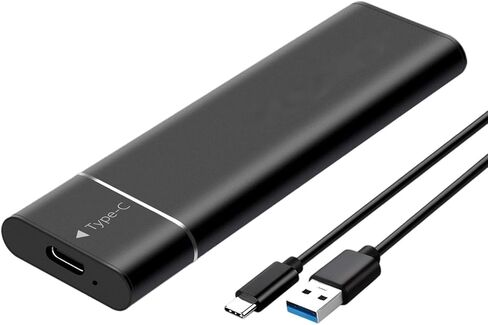 حاوية القرص الصلب - بروتوكول NGFF/SATA، واجهة USB، نقل عالي السرعة 5 جيجابت في الثانية، يدعم محركات الأقراص الصلبة 8 تيرابايت، تصميم هيكل معدني أنيق، مناسب لأجهزة الكمبيوتر المحمولة وأجهزة الكمبيوتر (أسود) in Saudi Arabia