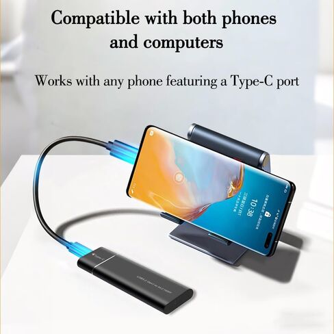 حاوية القرص الصلب - بروتوكول NGFF/SATA، واجهة USB، نقل عالي السرعة 5 جيجابت في الثانية، يدعم محركات الأقراص الصلبة 8 تيرابايت، تصميم هيكل معدني أنيق، مناسب لأجهزة الكمبيوتر المحمولة وأجهزة الكمبيوتر (أسود) in Saudi Arabia