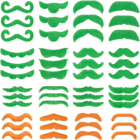 Fake Mustache 48 Pcs Self Adhesive Mustache Novelty Moustache Stick on Mustache for Costume Masquerade Cosplay Party Supplies in Saudi Arabia