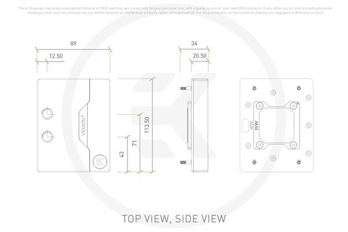 EK EKWB Quantum Velocity 2 CPU Water Block, AM5, D-RGB, Nickel + Plexi in Saudi Arabia