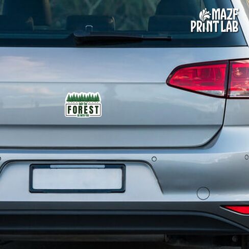 May The Forest Be with You Stickers – Pack of 4 Combo Sizes (2", 3", 4", 5") – Waterproof Vinyl Decals for Car, Laptop, Water Bottle, Outdoors – Cute Nature & Forest Theme Sticker Pack in Saudi Arabia