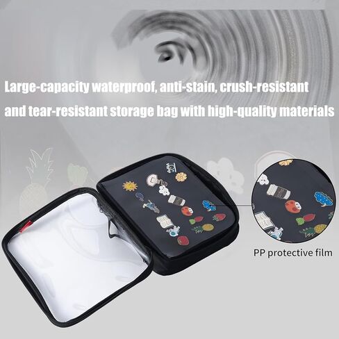 3. Professional Pin Showcase Folder 6 Clear Pages Quick-Flip Design for Secure Travel Storage & Event Displays Polyester Pin Storage Album in Saudi Arabia