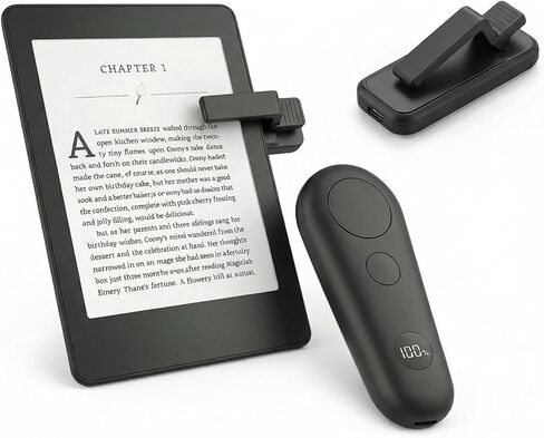 جهاز التحكم عن بعد بتردد الراديو لقارئات الكتب الإلكترونية Kindle Paperwhite Oasis Kobo، ملحقات Kindle لأجهزة iPad اللوحية والهواتف قراءة الروايات والتقاط الصور، جهاز Kindle Clicker مع شاشة عرض الطاقة (أسود) in Saudi Arabia