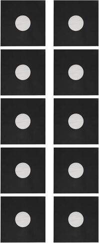 Dioche 20pcs Record Kraft Paper Jackets - Durable 12-Inch Protective Covers for Records - Customizable, Antistatic Design, Matte Black Finish in Saudi Arabia