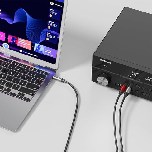 كابل Vancle 3.5 مم إلى 2RCA، محول مقبس سماعة رأس 4.9 قدم Aux إلى 2RCA ذكر إلى ذكر، سلك مساعد مقسم ستيريو HiFi 1/8 Y للهواتف، ومكبرات الصوت، والكمبيوتر اللوحي، وMP3، ومكبرات الصوت، HDTV in Saudi Arabia