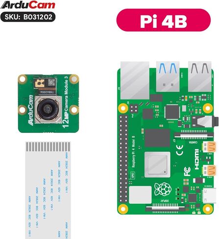 Arducam لوحدة كاميرا Raspberry Pi 3، كاميرا Pi بزاوية واسعة 12 ميجابكسل IMX708 120 درجة (د) V3 in Saudi Arabia