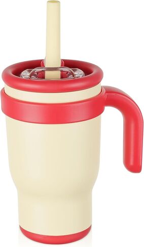 14oz Toddler Sippy Cup Vacuum Insulated Stainless Steel Kids Cup with Handle, Spill-Proof Straw, Leak-Proof Travel Cup for Home or On-the-Go in Saudi Arabia