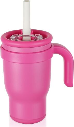 14oz Toddler Sippy Cup Vacuum Insulated Stainless Steel Kids Cup with Handle, Spill-Proof Straw, Leak-Proof Travel Cup for Home or On-the-Go in Saudi Arabia