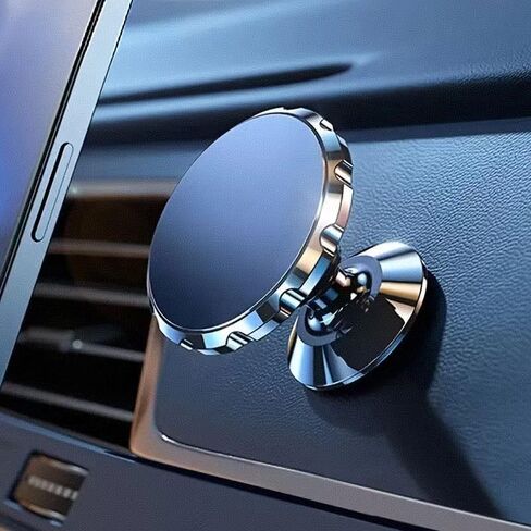 Magnetic Car Phone Holder [Aviation-Grade Alloy] | 360° Rotatable Dashboard Mount for iPhone, Samsung, Google Pixel & More | Strong Adhesive & Adjustable Viewing Angle in Saudi Arabia