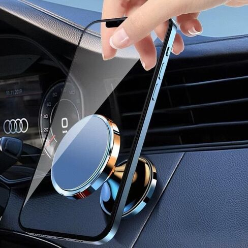Magnetic Car Phone Holder [Aviation-Grade Alloy] | 360° Rotatable Dashboard Mount for iPhone, Samsung, Google Pixel & More | Strong Adhesive & Adjustable Viewing Angle in Saudi Arabia