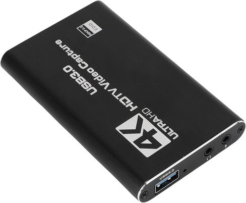 Zunate 4K Video Capture Card with Loop Out, HDMI to USB C 3.0 Adapter for Streaming - 1080P 60FPS Recorder for PC, Aluminum Low Latency Audio Device with Mic Input in Saudi Arabia