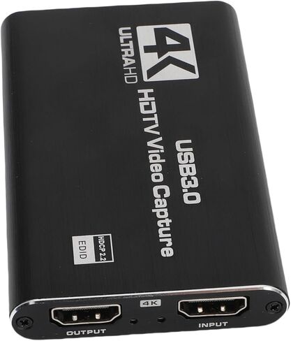 Zunate 4K Video Capture Card with Loop Out, HDMI to USB C 3.0 Adapter for Streaming - 1080P 60FPS Recorder for PC, Aluminum Low Latency Audio Device with Mic Input in Saudi Arabia