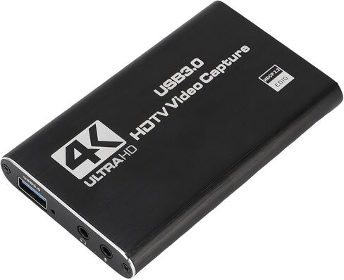 Zunate 4K Video Capture Card with Loop Out, HDMI to USB C 3.0 Adapter for Streaming - 1080P 60FPS Recorder for PC, Aluminum Low Latency Audio Device with Mic Input in Saudi Arabia
