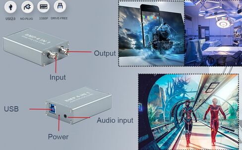 بطاقة التقاط BNC مع Loopout، 8 ميجابكسل AHD/TVI/CVI/CVBS/RCA إلى بطاقة التقاط فيديو USB، بطاقة التقاط BNC إلى USB لبث الألعاب وتسجيل الفيديو لنظام التشغيل Windows أو Linux in Kuwait