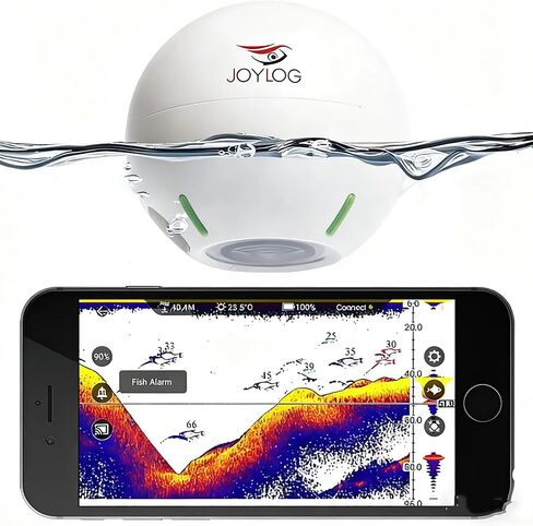 Portable GPS Sonar Fish Finder, Wireless Bluetooth Depth Finder with 3D Depth Maps for Kayak/Ice/Boat/Shore Fishing, Free User-Friendly iOS & Android App, Fishing Accessories in Saudi Arabia