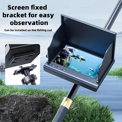 Underwater Fishing Camera with 4.3 Inch IPS Screen, Waterproof 220°Ultra-Wide Infrared Night Vision Lens, 98ft Cable, 5000mAh Battery for Ice, Lake, Boat, Kayak Fishing in Saudi Arabia