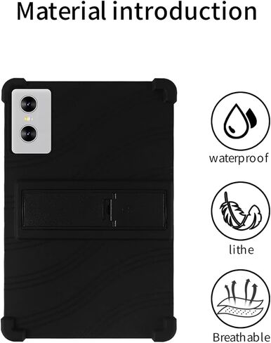 for SVITOO SVTT002 10.1 Inch Tablet Case,BOVUGAC Soft Silicone Adjustable Stand Shockproof Kids Friendly for SVITOO P10 10.1" Tablet(Black) in Saudi Arabia