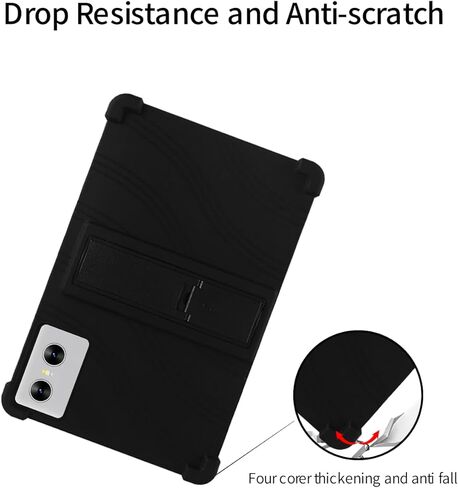 for SVITOO SVTT002 10.1 Inch Tablet Case,BOVUGAC Soft Silicone Adjustable Stand Shockproof Kids Friendly for SVITOO P10 10.1" Tablet(Black) in Saudi Arabia