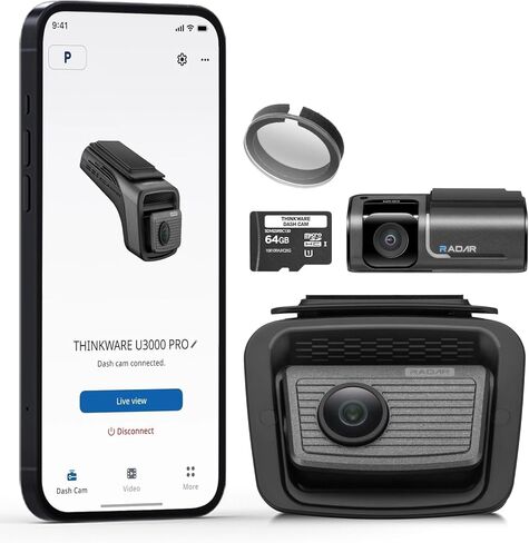 Thinkware U3000 PRO 4K/2K 2CH Dash Cam with LTE Module – Front & Rear Dual Recording, Sony STARVIS 2, Radar Parking, Super Night Night Vision 4.0, GPS, Wi-Fi, Bluetooth, LTE Connected Features in Kuwait