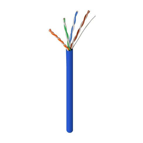 لوجيكو أفضل كابل شبكة إيثرنت Cat5e LAN بطول 1000 قدم UTP Sloid CCA سلك 24AWG 350 ميجا هرتز أزرق in Kuwait