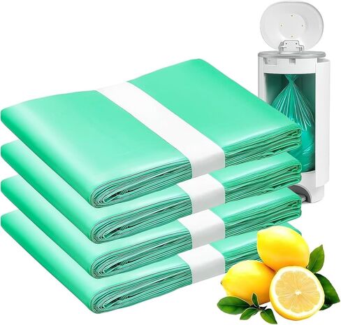 متوافق مع عبوات حفاضات Diaper Dekor CLASSIC | عبوتان من البطانات الطويلة المستمرة | أكياس التخلص من سلس البول المعطرة بالليمون للتحكم في الرائحة | تصميم متين مقاوم للتسرب in Saudi Arabia