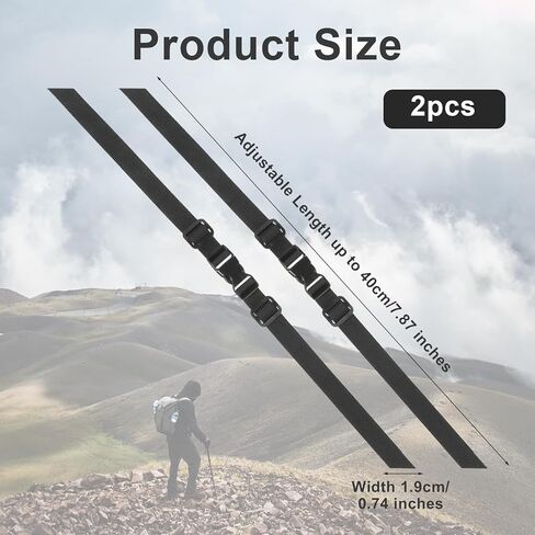 2 PCS Adjustable Backpack Chest Strap, Replacement Sternum Straps with Quick Release Buckle Backpack Chest Strap Add on for Backpacks Secures for Hiking, Jogging, Daily Outdoor Use in Kuwait