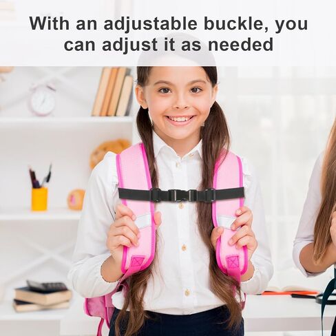 2 PCS Adjustable Backpack Chest Strap, Replacement Sternum Straps with Quick Release Buckle Backpack Chest Strap Add on for Backpacks Secures for Hiking, Jogging, Daily Outdoor Use in Kuwait