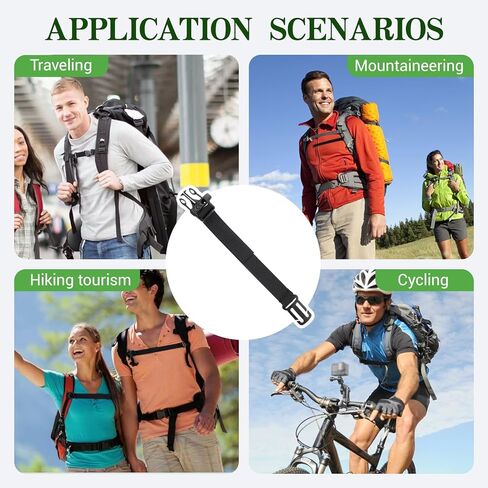 Elastic Backpack Chest Strap Add On Heavy Duty Sternum Straps for Backpacks Adjustable Backpack Straps for Hiking Travel Daily Outdoor Use Compatible With Most Backpacks in Saudi Arabia