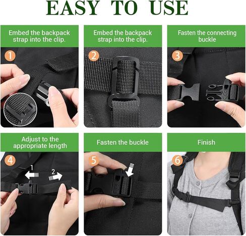 Elastic Backpack Chest Strap Add On Heavy Duty Sternum Straps for Backpacks Adjustable Backpack Straps for Hiking Travel Daily Outdoor Use Compatible With Most Backpacks in Saudi Arabia