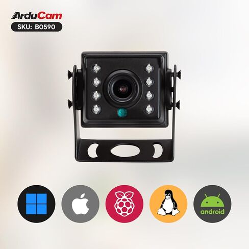 وحدة كاميرا USB للرؤية الليلية والنهارية 2 ميجابكسل من Arducam، كاميرا ويب USB 2.0 بتبديل الأشعة تحت الحمراء تلقائيًا بدقة 1080 بكسل، مع مصابيح LED بالأشعة تحت الحمراء 850 نانومتر لنظام التشغيل Windows وLinux وAndroid وMac OS in Saudi Arabia
