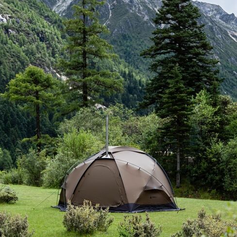 خيمة التخييم الساخنة خيمة قبة خيمة موقد الخشب قائمة بذاتها، خيمة POMOLY Dome X6 4 الموسم لمدة 2-4 أشخاص على الظهر، والمشي لمسافات طويلة، والصيد in Saudi Arabia