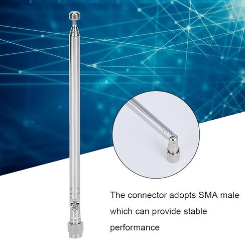 هوائي تلسكوبي SMA ذكر موصل سبائك الفضة للاتصالات الراديو LimeSDR 40MHz-6G in Kuwait