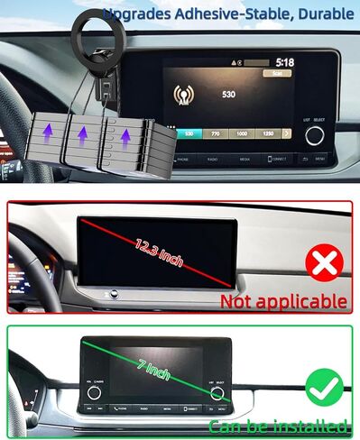 حامل هاتف السيارة PZK لملحقات Honda Accord LE/EX 2023-2025 2026 فقط لشاشة 7 بوصة متوافقة مع حامل هاتف السيارة Magsafe مع صندوق تخزين (لا يناسب الرياضة الهجينة/EX-L/Touring/Sport-L/Prime) in Kuwait