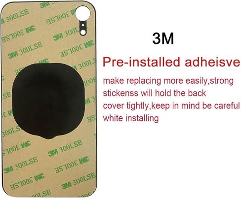 Original Rear Back Glass Replacement Compatible with iPhone XR 6.1 inches All Carriers with Pre-Installed Adhesive and Repair XR Tool (White) in Saudi Arabia