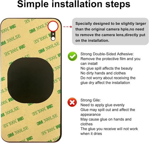 Original Rear Back Glass Replacement Compatible with iPhone XR 6.1 inches All Carriers with Pre-Installed Adhesive and Repair XR Tool (White) in Saudi Arabia