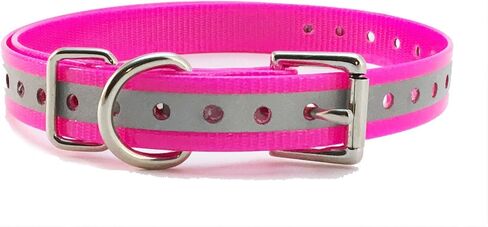 TrainPro 27 ½" X ¾" Replacement Dog Collar Strap Band w/ Double Buckle Loop - All Brands Pet Training Bark, Shock, e-Collars and Fences. Wide Variety of Bold Standard Colors and Reflective Choices. in Saudi Arabia