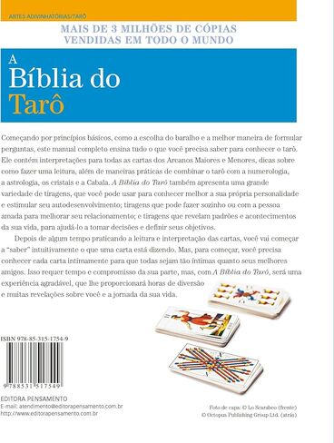 A Biblia do Taro - O Guia Definitivo das Tiragens e dos Significados dos Arcanos Maiores e Menores (Em Portugues do Brasil) in Saudi Arabia