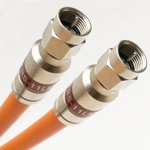 100 قدم 3X دروع 14AWG 75 أوم جديلة مغلفة بالجل دفن مباشر تحت الأرض RG-11 كابل محوري عالي الدقة هوائي تلفزيون الطقس ختم جميع الموصلات النحاسية UL ETL مقطوعة حسب الطلب مجمعة في الولايات المتحدة الأمريكية in Kuwait