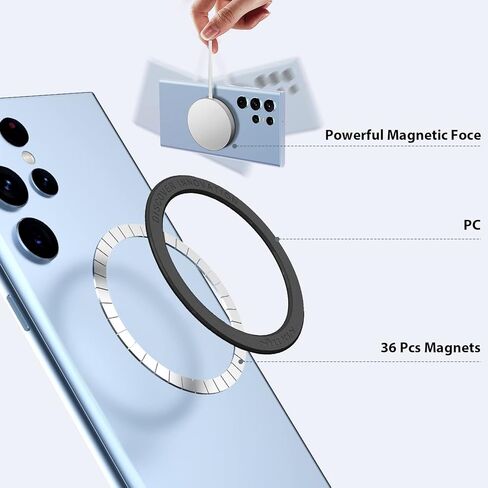 Nillkin MagSafe Ring Magnet - Magsafe Magnetic Ring for Samsung Galaxy S25 S24 S23 S22 Ultra/Plus, iPhone 16 15 14 13 12 11/XS/8/SE, Google Pixel 9/8/7 Pro and Android Phones, 2 Pack Black in Saudi Arabia