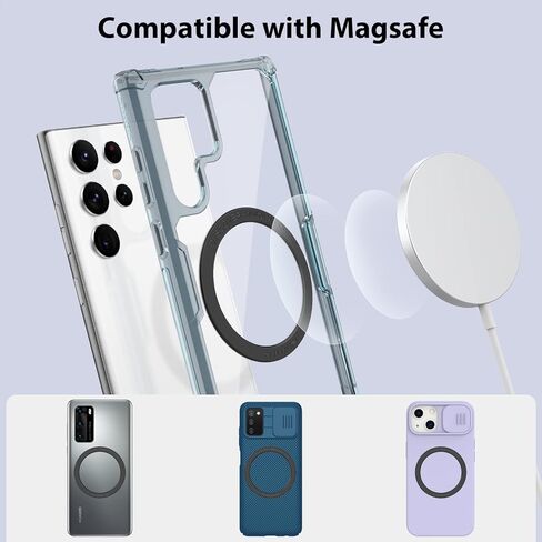 Nillkin MagSafe Ring Magnet - Magsafe Magnetic Ring for Samsung Galaxy S25 S24 S23 S22 Ultra/Plus, iPhone 16 15 14 13 12 11/XS/8/SE, Google Pixel 9/8/7 Pro and Android Phones, 2 Pack Black in Saudi Arabia