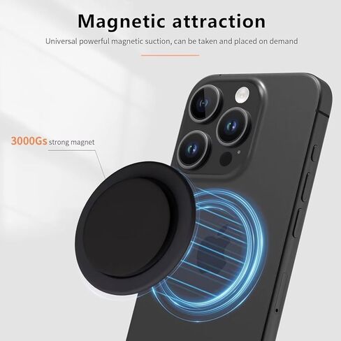 حامل قبضة هاتف مغناطيسي شفاف، متوافق مع قبضة هاتف Magsafe، حامل مقابض هاتف محمول قابل للطي وقابل للتوسيع لسلسلة iPhone 17 16 15 14 13 12 - بريق جزء أزرق كريستالي شفاف in Kuwait