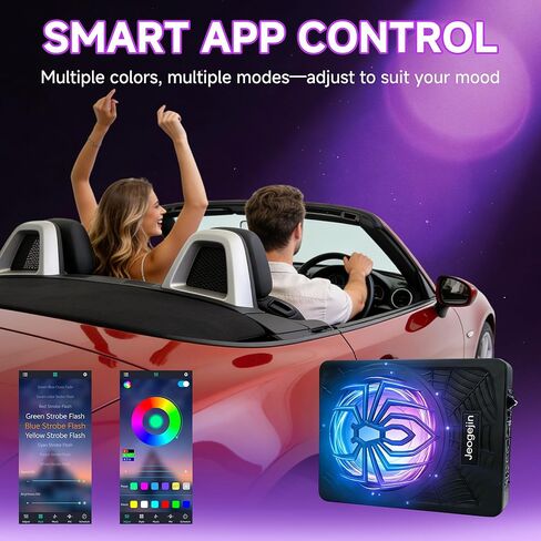 مكبرات صوت للسيارة مقاس 10 بوصات بقدرة 1200 وات مع مضخم صوت، ومضخم صوت للسيارة يتميز بإضاءة RGB، وممكن التطبيق، ومجال الصوت المحيطي، ومتوافق تمامًا مع سيارات الدفع الرباعي/الجيب/واجون فان in Kuwait