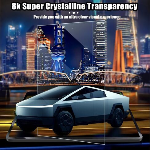 For Tesla Cybertruck Glossy Screen Protector - [More Clear& Smooth] 2024 2025 Cyber Truck EV Pickup Accessories - 9H+ Ultimate Tempered Glass for 18.5" Front & 9.4" Rear Screen-No More Scratch&Fingerprint in Saudi Arabia