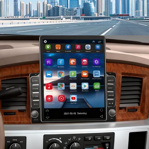 ستيريو سيارة 4+64 جيجابايت 9.7 بوصة لسيارة دودج رام 1500 2006-2008 مع اتصال لاسلكي مع Carplay Android Auto وشاشة تعمل باللمس وراديو GPS Navi وWiFi وBluetooth وFM وHiFi وMic وكاميرا احتياطية in Saudi Arabia